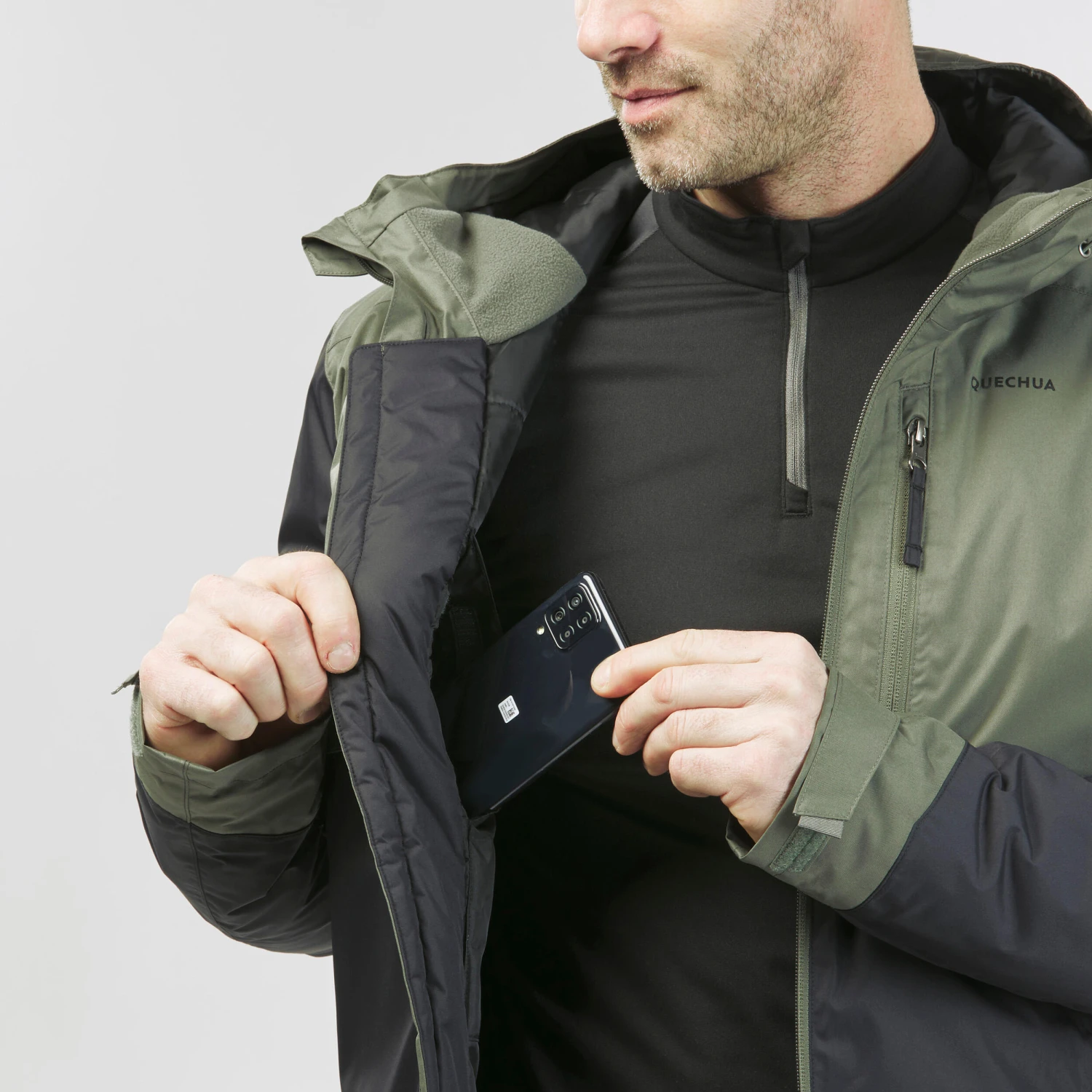 Quechua Men’s Hiking Waterproof Winter Jacket - SH500 6 Quechua Men’s Hiking Waterproof Winter Jacket - SH500 - Image 6