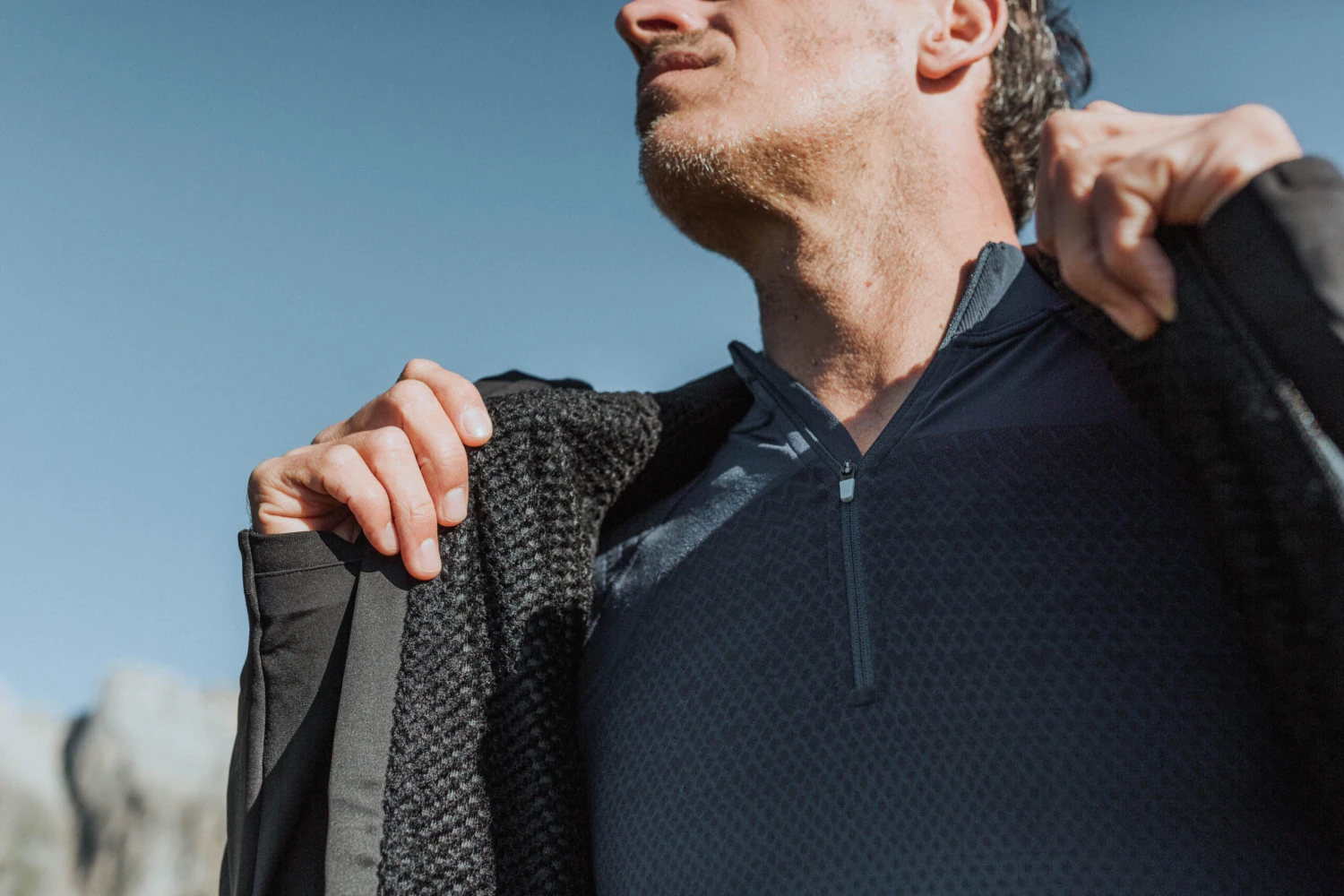 Quechua Men’s Hiking Hybrid Hooded Fleece Jacket 2 Quechua Men’s Hiking Hybrid Hooded Fleece Jacket - Image 2